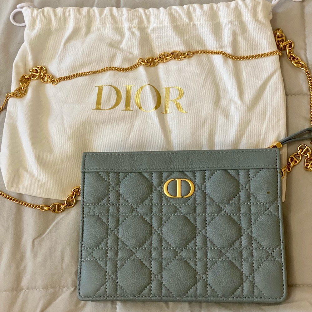 Dior Caro pouch calfskin with chain